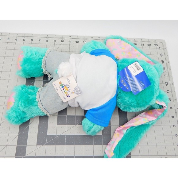 Build A Bear Beach Bunny Summer Ocean Vibes Green Plush Stuffed Animal Pink Ears - Picture 3 of 11